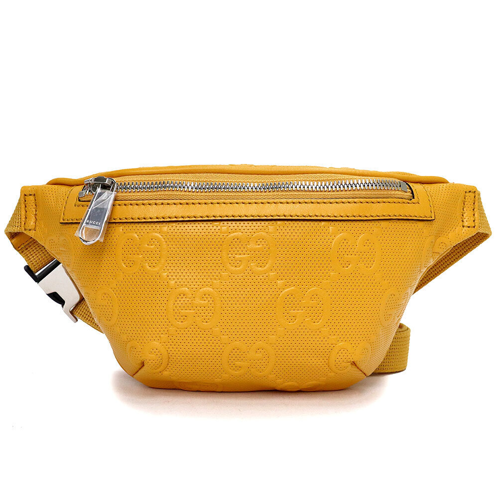 Gucci Belt Body Bum Crossbody Belt Waist Bag Crossbody GG Embossed Yellow